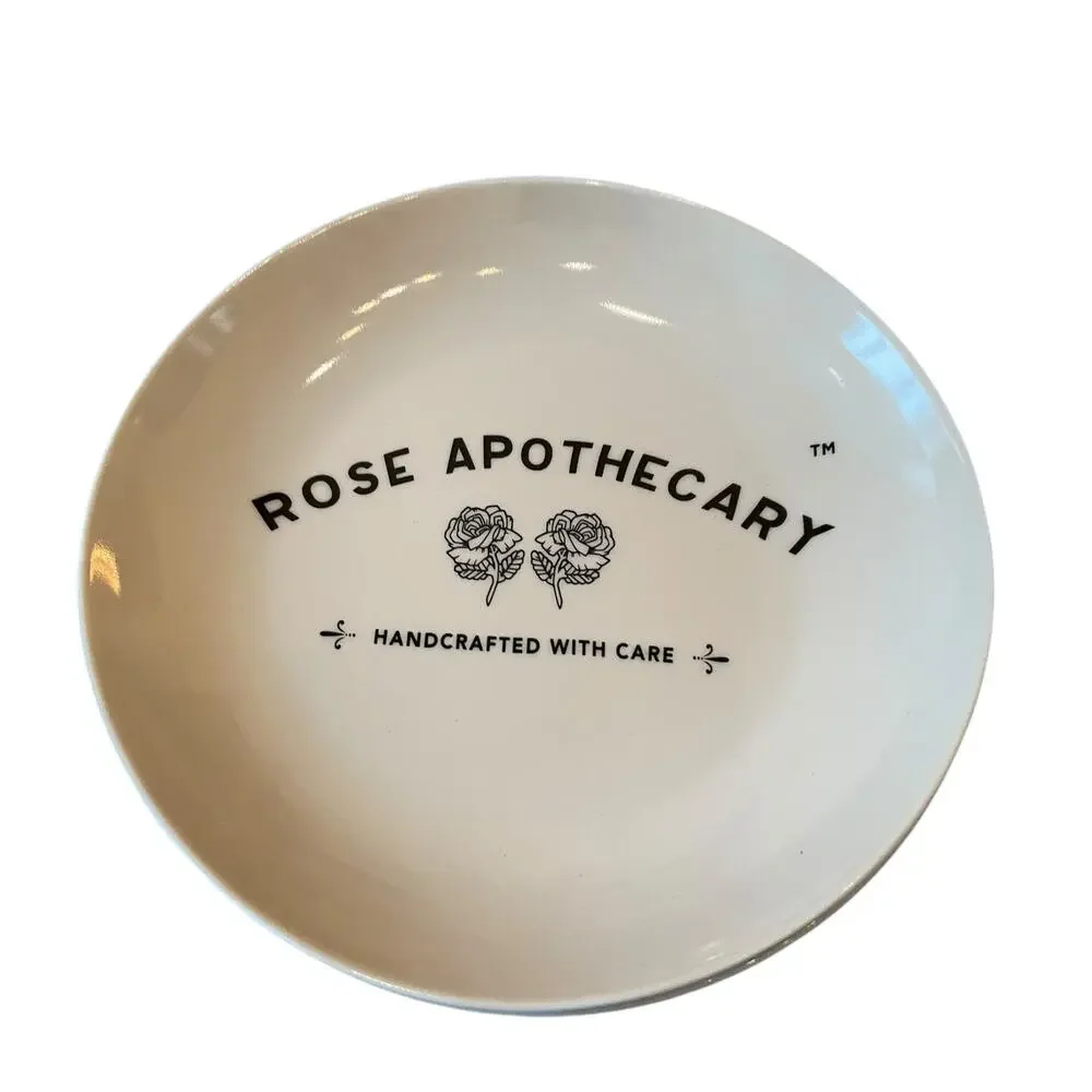 4pc Schitts Creek Halloween Rose Apothecary Appetizer Plates 6in Black Ivory NEW